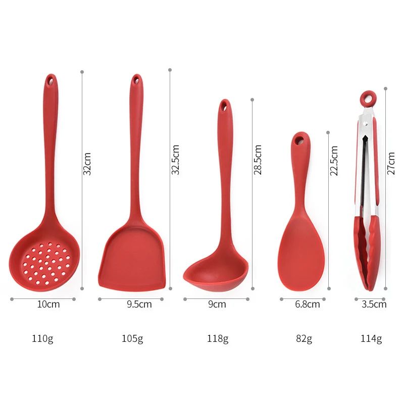 New 5pcs Silica Gel Kitchenware Non-stick Pan Kitchen Tools Set Cooking Utensils Set For Kitchen N66 
New 5pcs Silica Gel Kitchenware Non-stick Pan Kitchen Tools Set Cooking Utensils Set For Kitchen N66