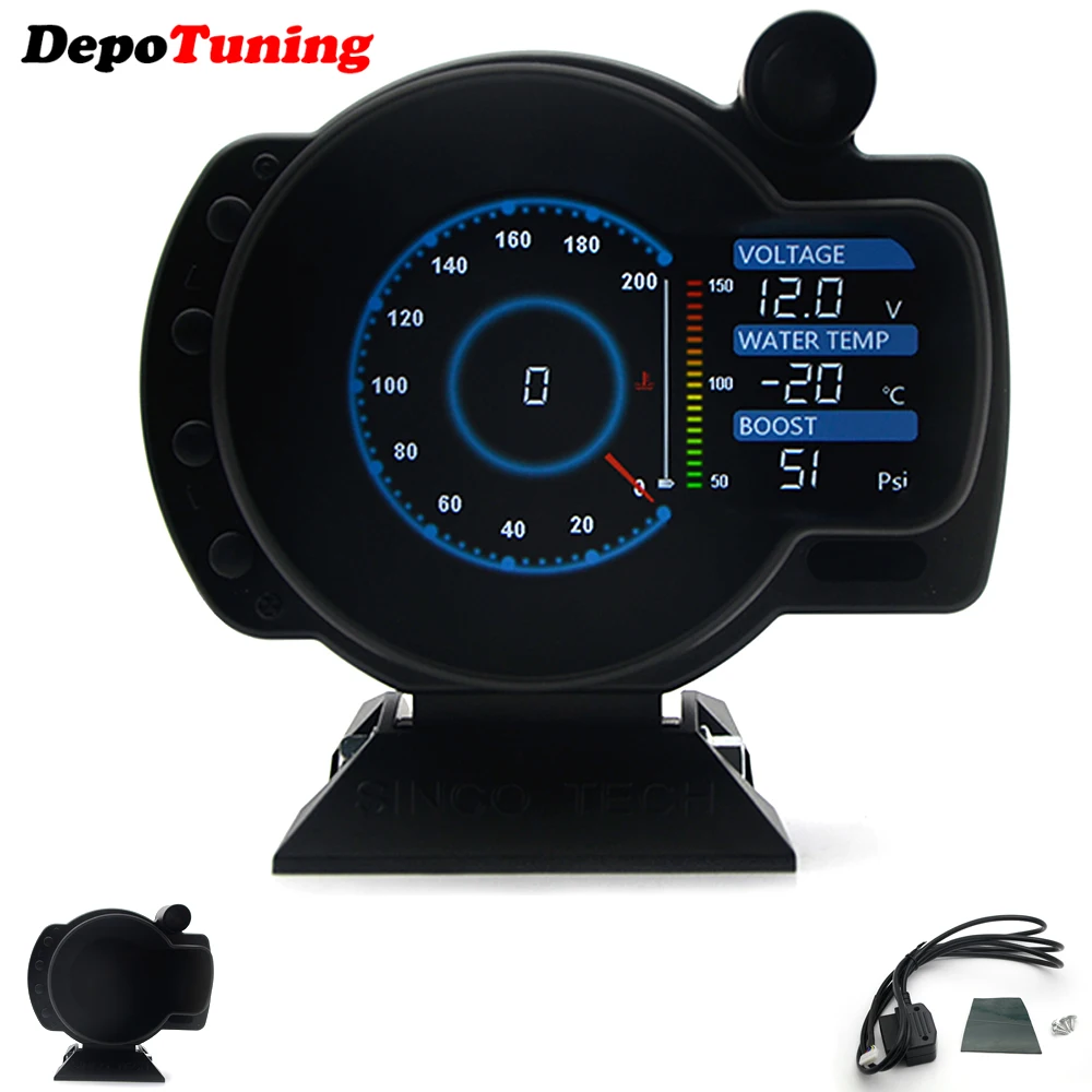 DepoTuning Universal 10000RPM Car Meter OBDII Boost Gauge Voltage Speed RPM Water Oil Temp AFR digital LCD Screen Display Gauge
DepoTuning Universal 10000RPM Car Meter OBDII Boost Gauge Voltage Speed RPM Water Oil Temp AFR digital LCD Screen Display Gauge