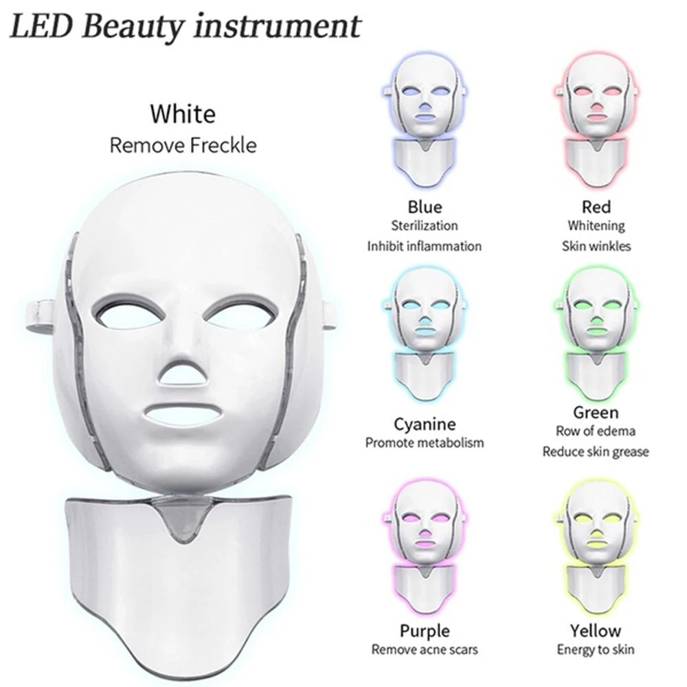 Pretty Led Facial Mask Korean Skin Care Rejuvenation Whitening Wrinkleacne Removal with Neck 7 Colors Collagen Deep Cleansing
Pretty Led Facial Mask Korean Skin Care Rejuvenation Whitening Wrinkleacne Removal with Neck 7 Colors Collagen Deep Cleansing
