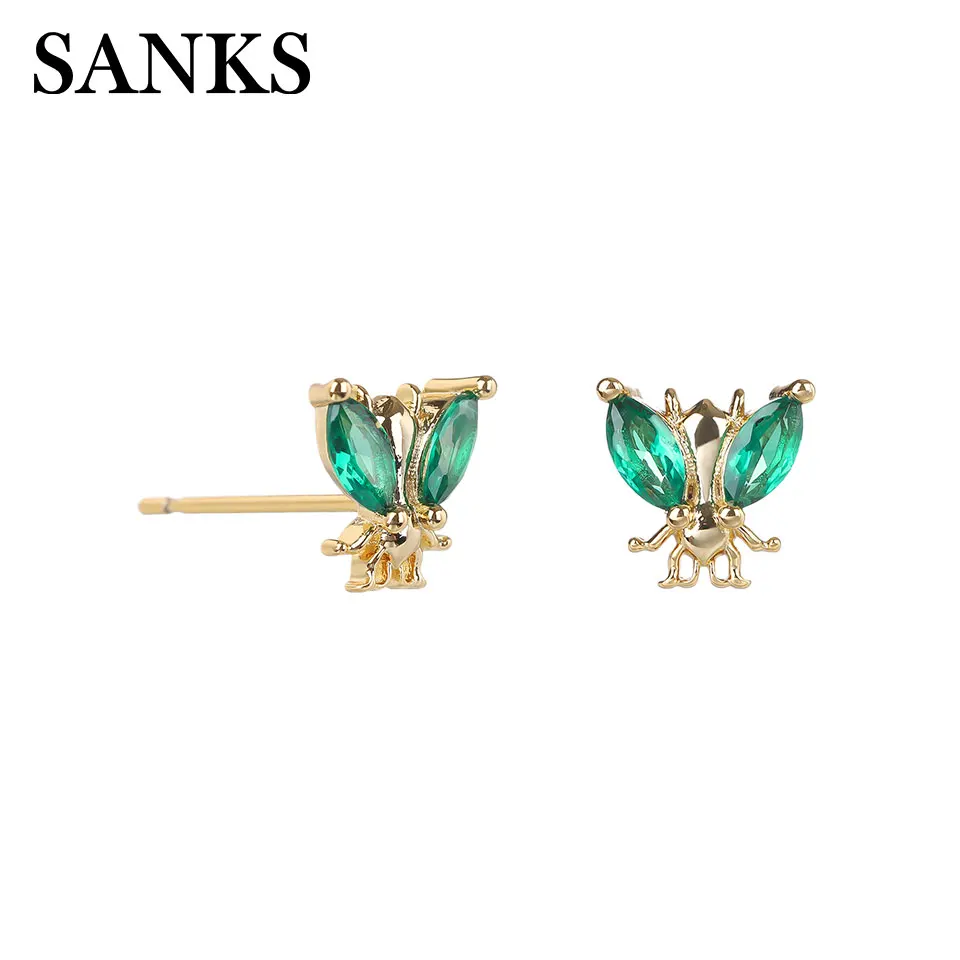 SANKS Trendy Delicate Cubic Zircon Earrings for Women Girls Mini Gold Silver Stud Earrings Green Insect Leaf Fashion Accessories
SANKS Trendy Delicate Cubic Zircon Earrings for Women Girls Mini Gold Silver Stud Earrings Green Insect Leaf Fashion Accessories