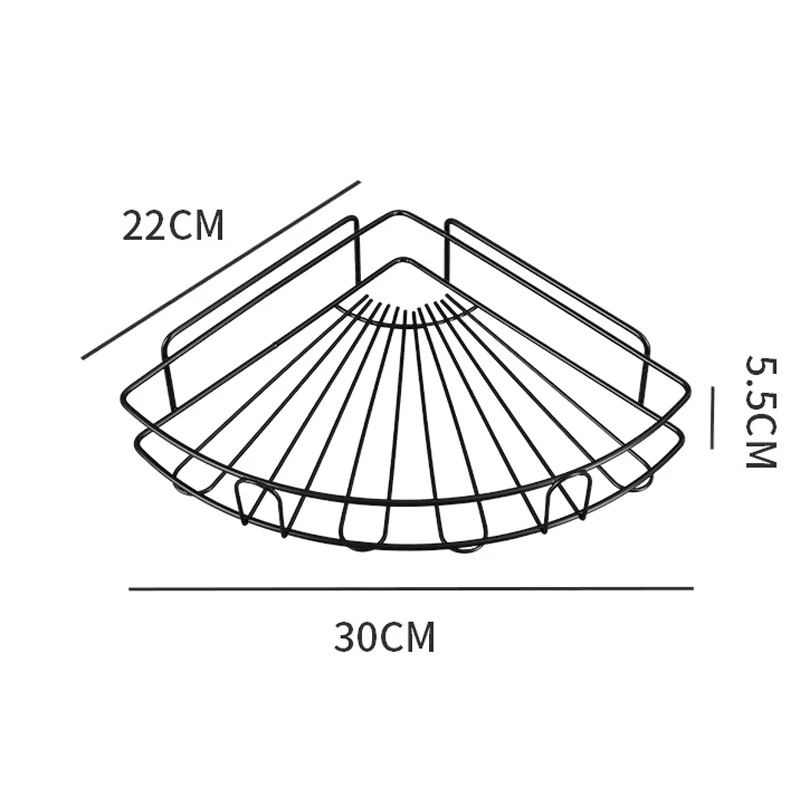 Metal Triangle Wall-mounted Storage Shelves Punching Storage Racks Nordic Corner Multi-function Suction Cup Kitchen Bathroom 
Metal Triangle Wall-mounted Storage Shelves Punching Storage Racks Nordic Corner Multi-function Suction Cup Kitchen Bathroom
