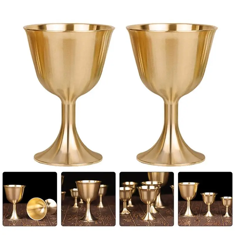 2Pcs Desktop Decor Brass Cup Decorative Cup Chinese Style Ornament for Decor Hall Temple Home
2Pcs Desktop Decor Brass Cup Decorative Cup Chinese Style Ornament for Decor Hall Temple Home