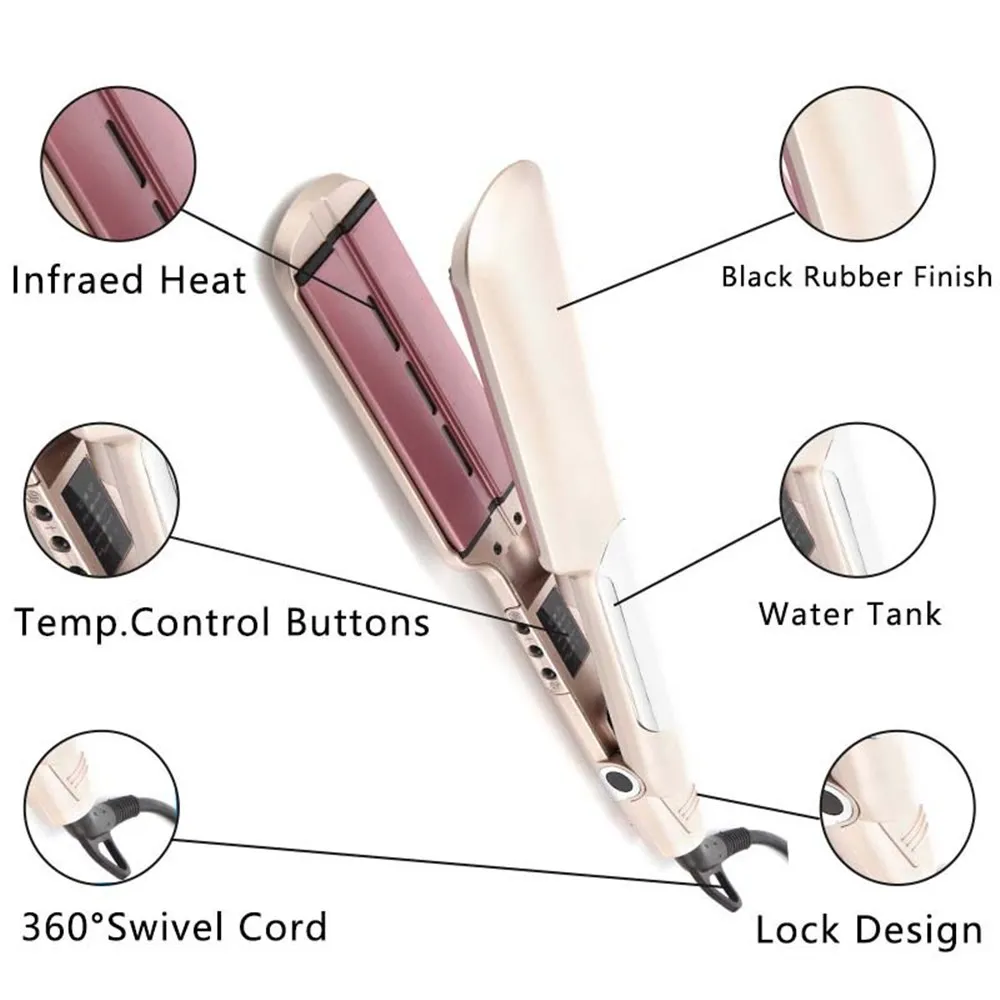 Hair Straightener Women 110v-240v Automatic Curler Iron Negative Ion Infrared Professional Hair Straighting Curling
Hair Straightener Women 110v-240v Automatic Curler Iron Negative Ion Infrared Professional Hair Straighting Curling