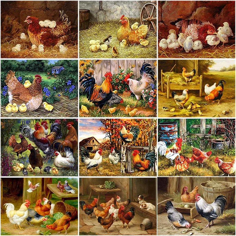 5D Diamond Painting Chicken Cock Baby Full Round Drill DIY Embroidery Cross Stitch Kits Mosaic Rhinestone Home Decor Gift
5D Diamond Painting Chicken Cock Baby Full Round Drill DIY Embroidery Cross Stitch Kits Mosaic Rhinestone Home Decor Gift