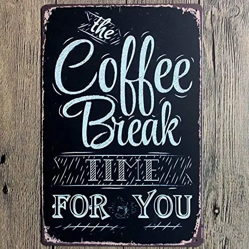 Coffee Break Vintage Style Metal Sign Indoor & Outdoor Home Bar Coffee Kitchen Wall Decor
Coffee Break Vintage Style Metal Sign Indoor & Outdoor Home Bar Coffee Kitchen Wall Decor