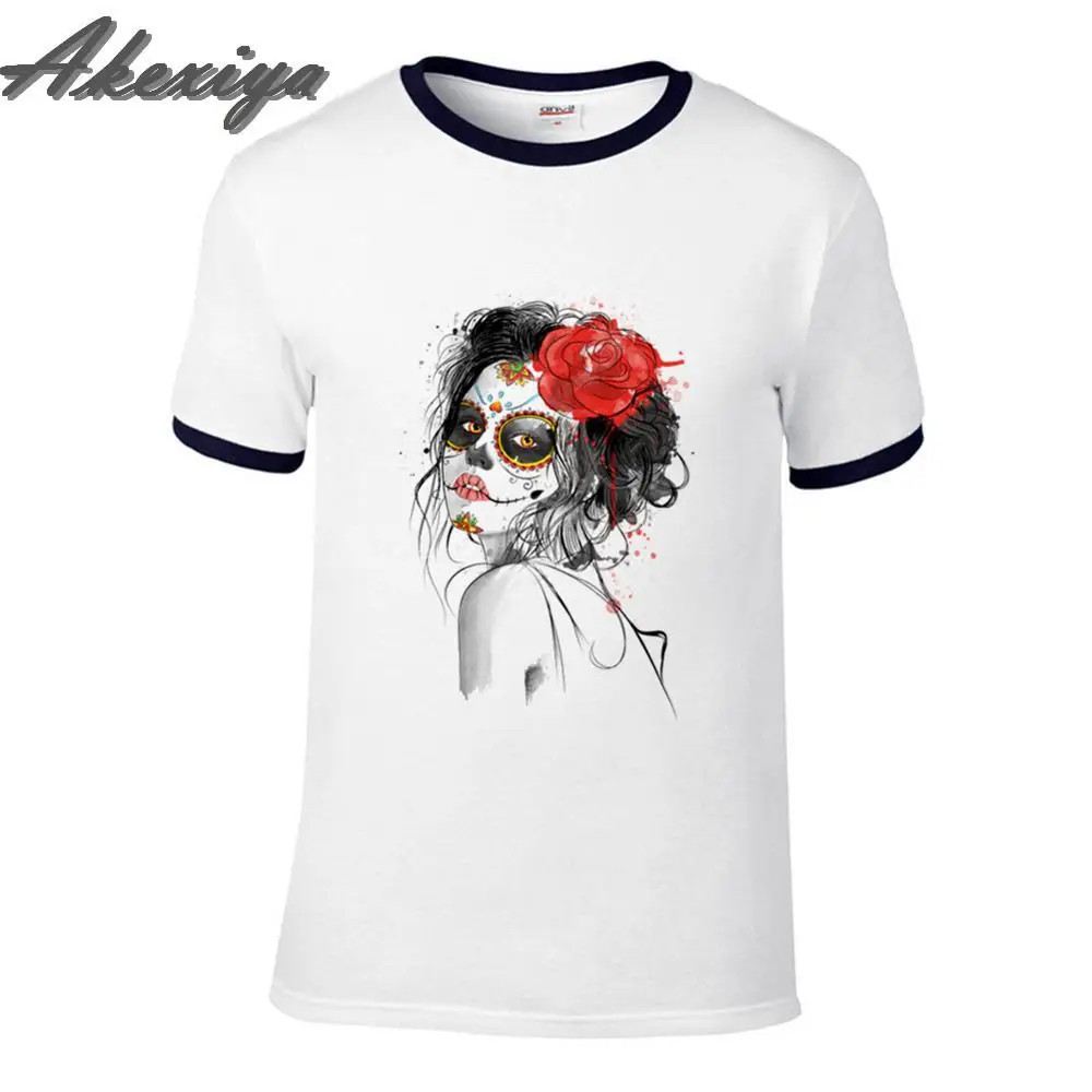 Beautiful girl Sugar Skull T shirt Men Muertos Newest Unique Fashion White Slim Couple T-Shirt Summer Tops Large Size hombre
Beautiful girl Sugar Skull T shirt Men Muertos Newest Unique Fashion White Slim Couple T-Shirt Summer Tops Large Size hombre
