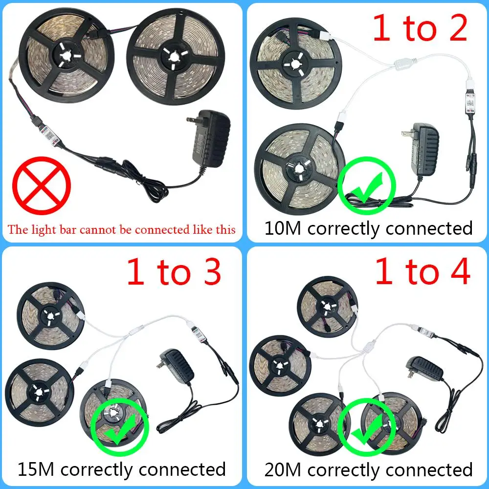LED Strips Lights Bluetooth Led RGB 5050 SMD 2835 Flexible Waterproof Tape Diode 5M 10M 15M 20M DC 12V Remote Control+Adapter
LED Strips Lights Bluetooth Led RGB 5050 SMD 2835 Flexible Waterproof Tape Diode 5M 10M 15M 20M DC 12V Remote Control+Adapter