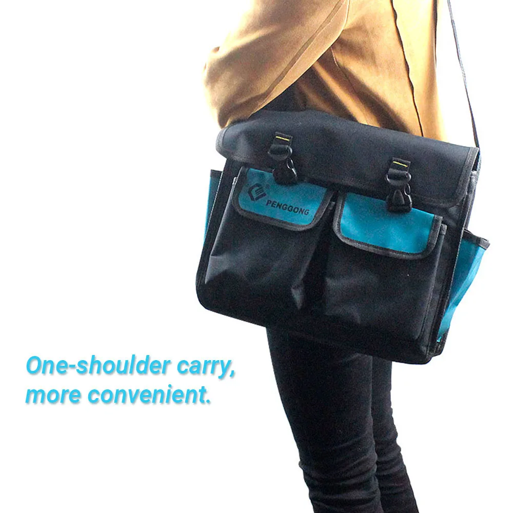 081 Multifunctional Tool Storage Bag One-shoulder Bag Oxford Cloth Waterproof and Wear-resistant Toolkit Electrician's Toolkit
081 Multifunctional Tool Storage Bag One-shoulder Bag Oxford Cloth Waterproof and Wear-resistant Toolkit Electrician's Toolkit
