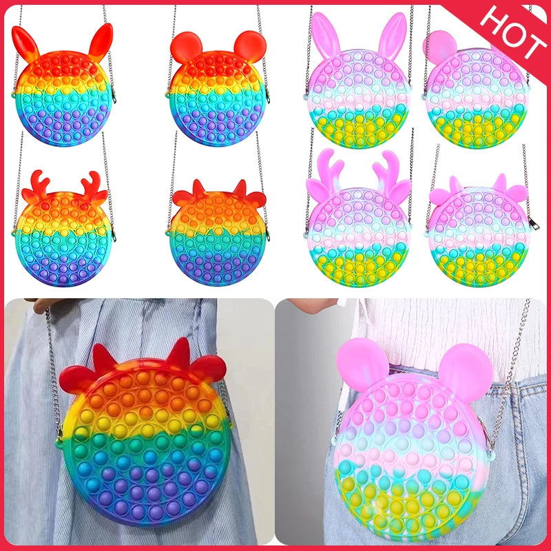 Silicone Macaron Bag Fidget Toys Reliver Stress Rainbow Push Bubble Simpl Dimmer Antistress Toys For Children Sensory Game Gift
Silicone Macaron Bag Fidget Toys Reliver Stress Rainbow Push Bubble Simpl Dimmer Antistress Toys For Children Sensory Game Gift