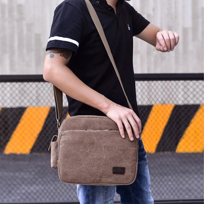 Men's Washed Canvas Shoulder Bag Male Casual Vintage Messenger Bags Multi-pockets Travel Bags Fashion Solid Crossbody Bag XA280M
Men's Washed Canvas Shoulder Bag Male Casual Vintage Messenger Bags Multi-pockets Travel Bags Fashion Solid Crossbody Bag XA280M