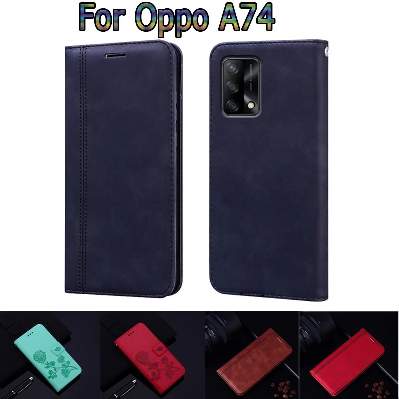 

CPH2219 Cover For Oppo A74 Case Flip Stand Phone Protective Shell Funda Case For Oppo A 74 Wallet Leather Book Coque Hoesje Bag