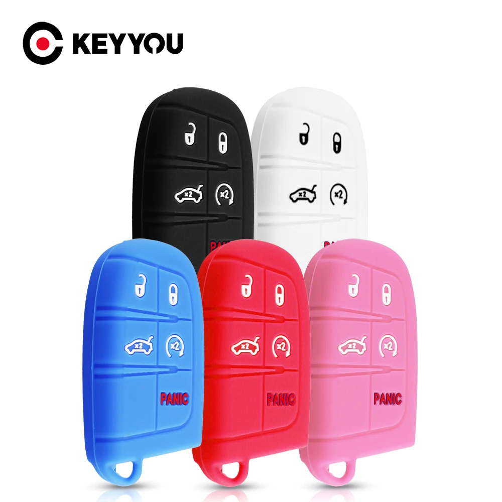 KEYYOU 10pcs Silicone Car Key Case For JEEP Grand Cherokee Dodge JCUV dart Journey Chrysler 300C Fiat 5 Button Remote Fob Cover
KEYYOU 10pcs Silicone Car Key Case For JEEP Grand Cherokee Dodge JCUV dart Journey Chrysler 300C Fiat 5 Button Remote Fob Cover