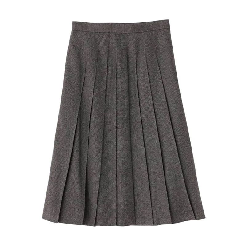 Winter medium length pleated half skirt wool hand pleated versatile high waist slim A-line skirt straight hair
Winter medium length pleated half skirt wool hand pleated versatile high waist slim A-line skirt straight hair