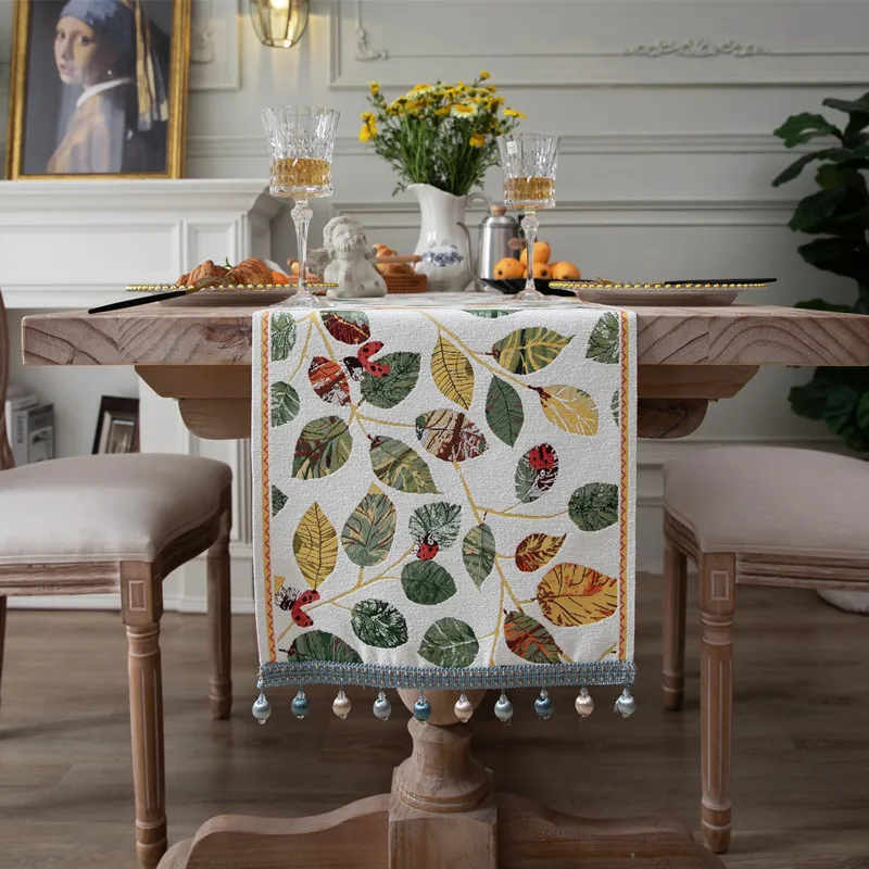 Chenille Tassel Table Runner Tablecloth for Table Decoration Household Insect Leaf Table Runner Polyester Tablecloth Wedding
Chenille Tassel Table Runner Tablecloth for Table Decoration Household Insect Leaf Table Runner Polyester Tablecloth Wedding