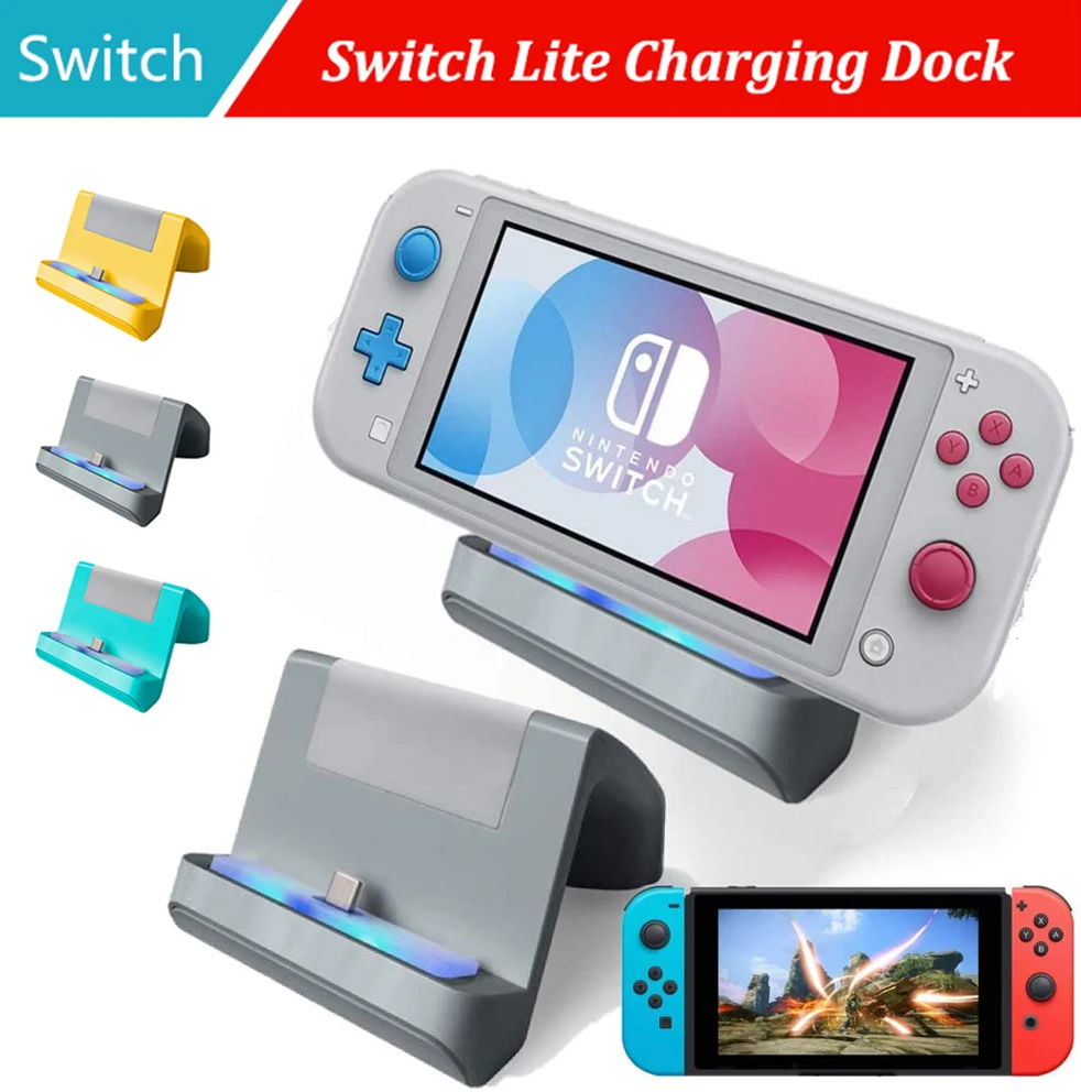 

NS Switch Fast Charging Dock Station Colorful Attractive USB Type-C Charger Playstand For Nintendo switch Lite Game Console