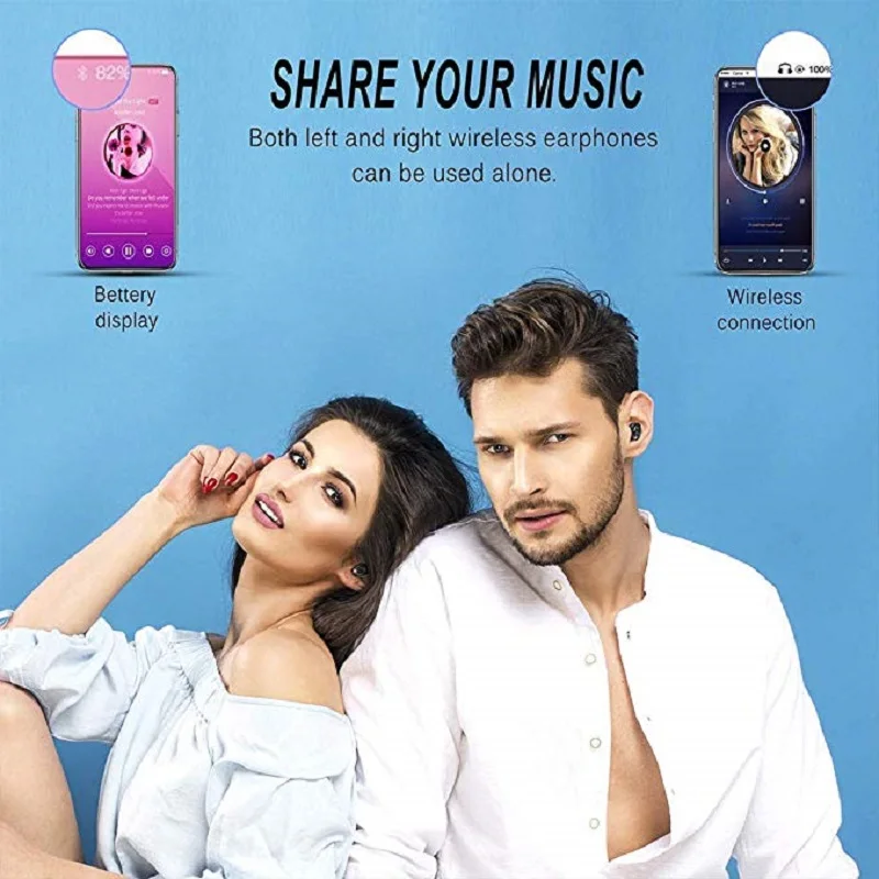 Earbuds Waterproof IPX5 TWS 5.0 True Bluetooth Earphones 3D Stereo Sound Sports Earpiece Wireless Headphones with Charging Box
Earbuds Waterproof IPX5 TWS 5.0 True Bluetooth Earphones 3D Stereo Sound Sports Earpiece Wireless Headphones with Charging Box