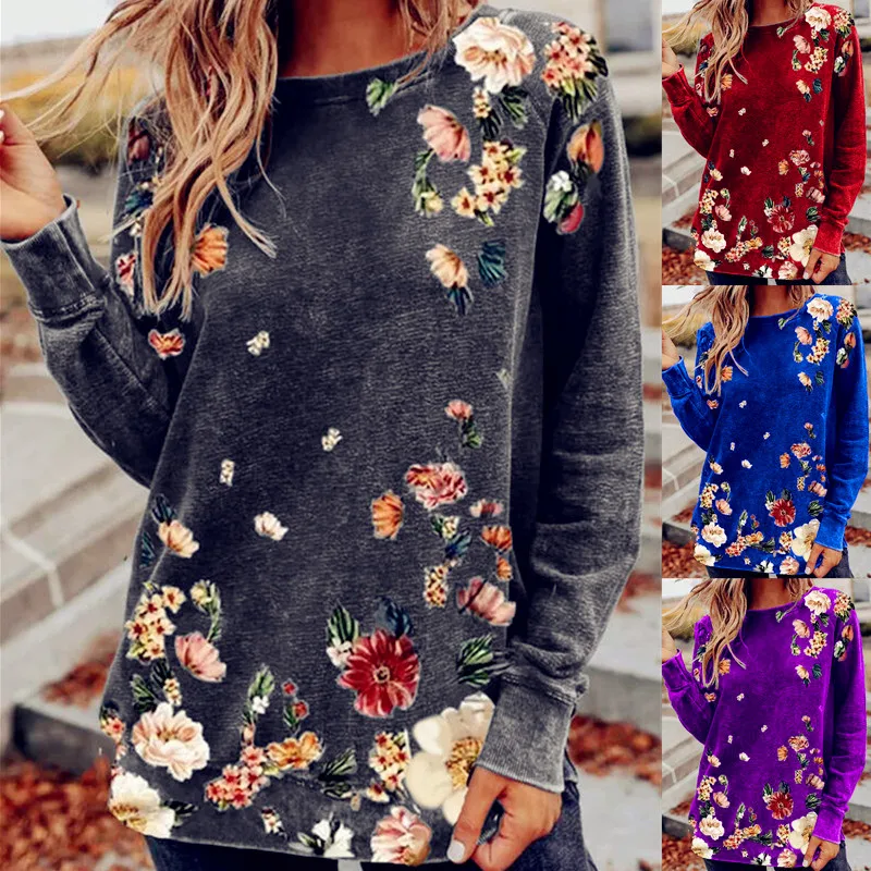 2021 Winter Sexy Spring Women Plus Sizes Large Big Boho Floral Loose Floral Sexy Vintage Colors T Shirts Tops Full Long Sleeve 
2021 Winter Sexy Spring Women Plus Sizes Large Big Boho Floral Loose Floral Sexy Vintage Colors T Shirts Tops Full Long Sleeve