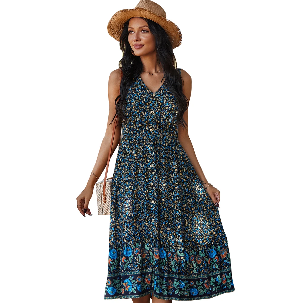 IZALEWIS Woman Dress V-neck Sleeveless Dress Chinese Fashion 2020 Women Fashion Clothing Mid-Calf Tank Summer Bandage Dress
IZALEWIS Woman Dress V-neck Sleeveless Dress Chinese Fashion 2020 Women Fashion Clothing Mid-Calf Tank Summer Bandage Dress