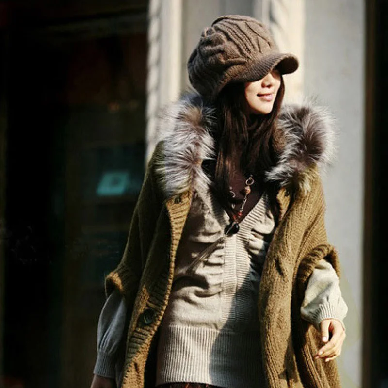 New Fashion Women Peaked Cap Hat Winter Warm Caps Knitted Headwear Outdoor Hats Apparel Accessories LL@17
New Fashion Women Peaked Cap Hat Winter Warm Caps Knitted Headwear Outdoor Hats Apparel Accessories LL@17