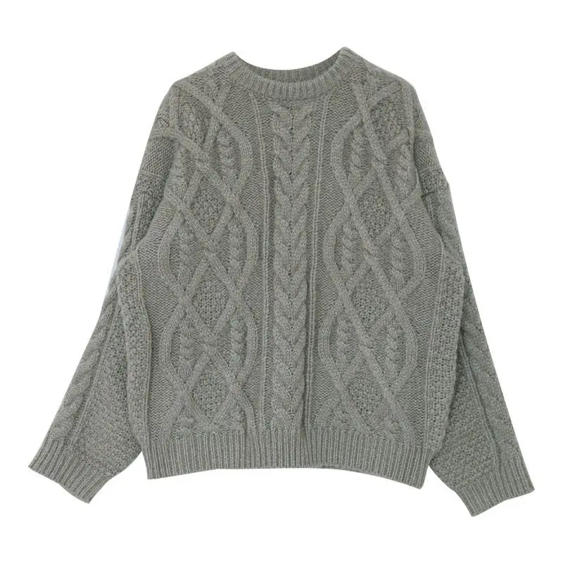 2020 Winter Korean Version Lazy Loose-Fitting Hemp Flower Head Top Solid Color Round Collar Thick Sweater Girl Oversized Sweater
2020 Winter Korean Version Lazy Loose-Fitting Hemp Flower Head Top Solid Color Round Collar Thick Sweater Girl Oversized Sweater