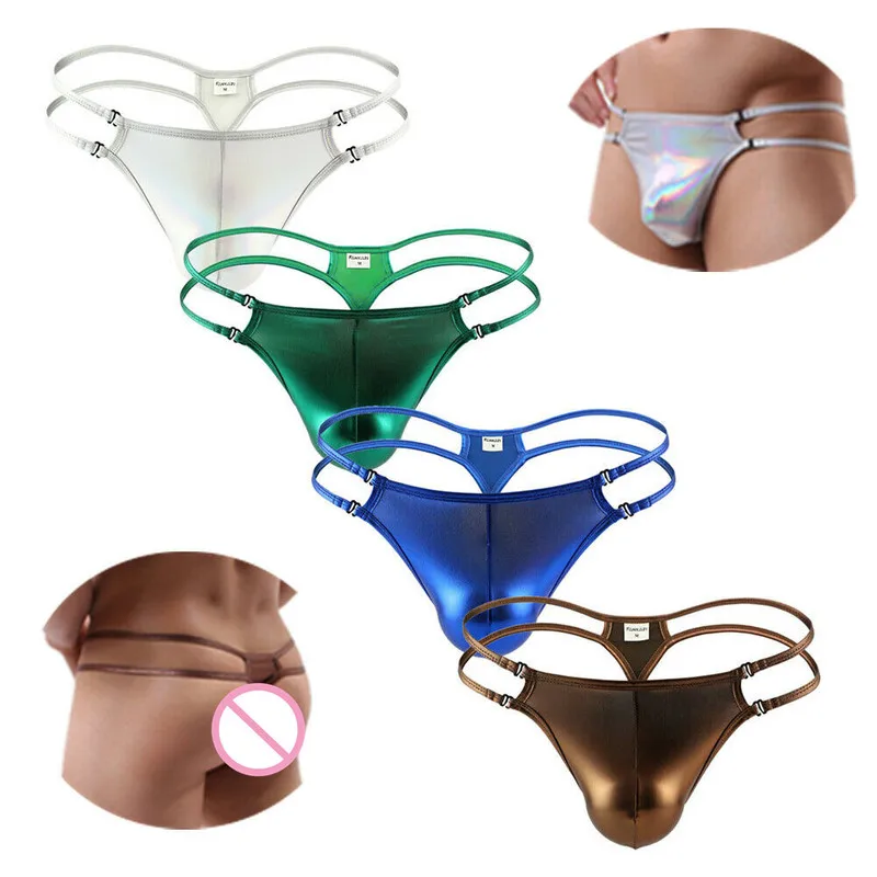 PU Leather Sexy Mens Underwear G Strings Tangas Mens Thongs Gay Homme Panties Jockstrap Bikini Briefs Low Rise Underpants Pouch
PU Leather Sexy Mens Underwear G Strings Tangas Mens Thongs Gay Homme Panties Jockstrap Bikini Briefs Low Rise Underpants Pouch