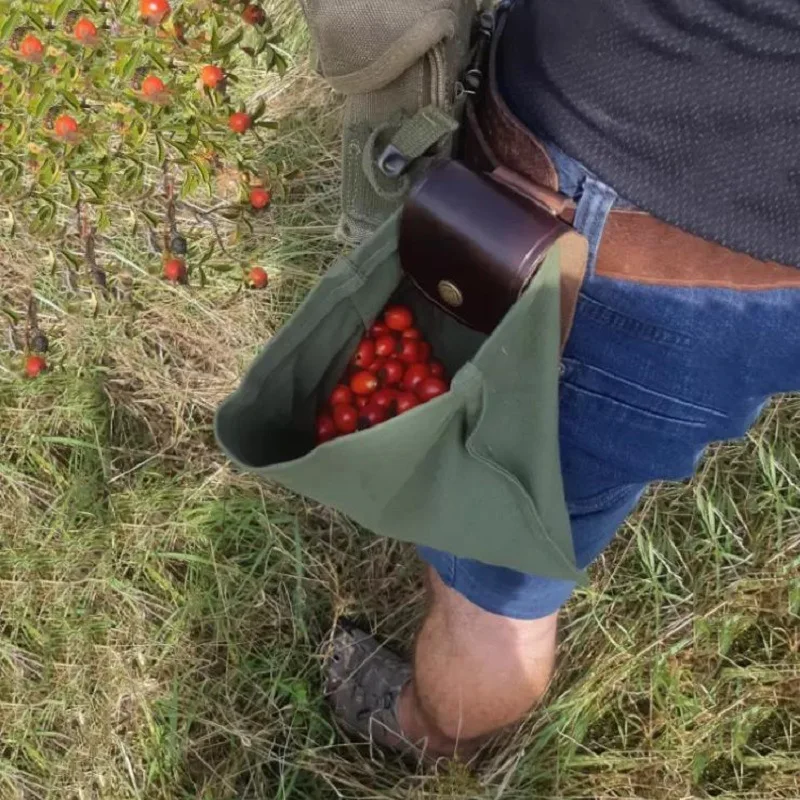 Leather and Canvas Bushcraft Bag Canvas Foraging Pouch for Hiking Treasures & Seashells Easy Looping Around Belts
Leather and Canvas Bushcraft Bag Canvas Foraging Pouch for Hiking Treasures & Seashells Easy Looping Around Belts