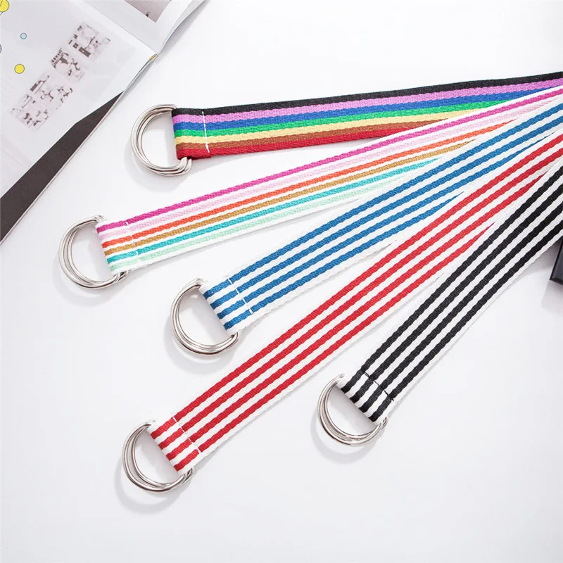 Women Men Belts Long Canvas Casual Belt Color Stitching Waist Strap Jeans Trouser D Shape Buckle Female Waistband Harajuku
Women Men Belts Long Canvas Casual Belt Color Stitching Waist Strap Jeans Trouser D Shape Buckle Female Waistband Harajuku