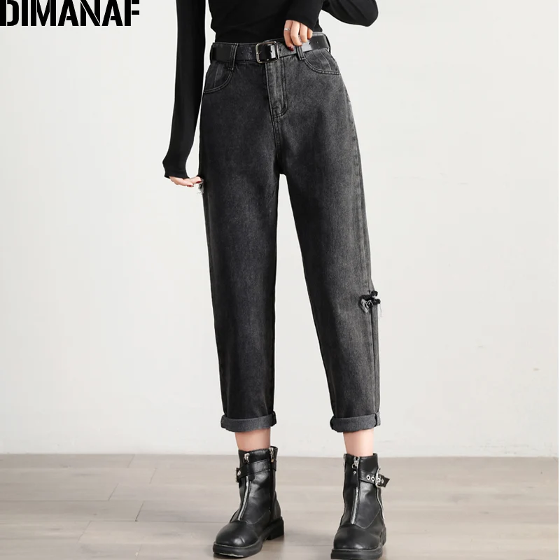 DIMANAF Women Jeans Long Pants Oversize Cotton Denim Fashion Female Lady Trousers Clothing Spring Summer 2022 Vintage Hole Black
DIMANAF Women Jeans Long Pants Oversize Cotton Denim Fashion Female Lady Trousers Clothing Spring Summer 2022 Vintage Hole Black