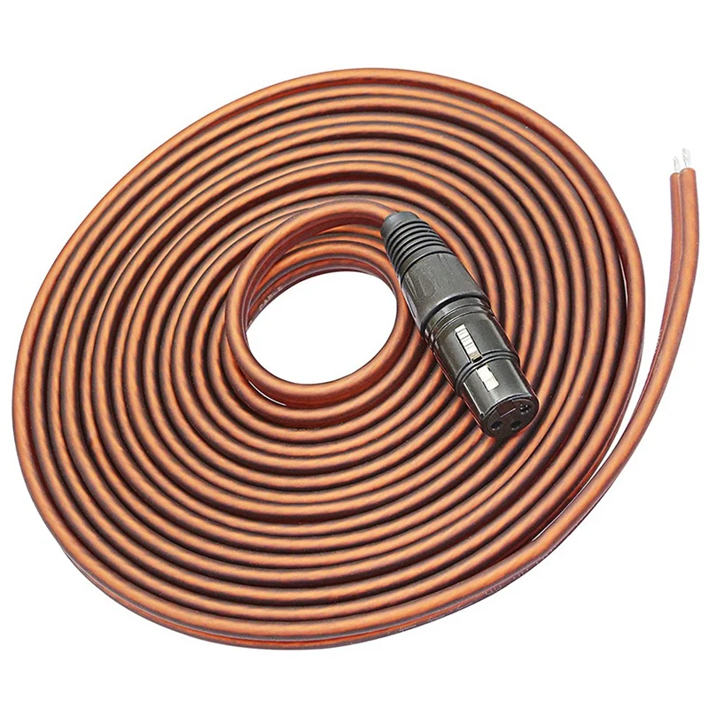 XLR Speaker Cable, Speaker Bare Wire to XLR Plug Gold Plated XLR 3 Pin Male Connector Replacement Audio Cable Open End
XLR Speaker Cable, Speaker Bare Wire to XLR Plug Gold Plated XLR 3 Pin Male Connector Replacement Audio Cable Open End