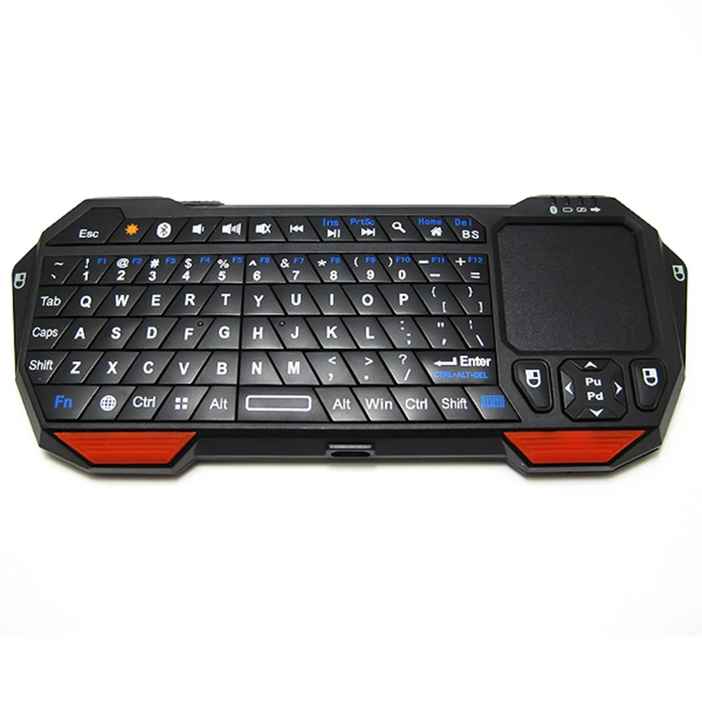 Mini Keyboard Wireless Bluetooth Keyboard With Touchpad For Smart Phone Projector Tablet PC Game Console 450 Li-Ion Battery
Mini Keyboard Wireless Bluetooth Keyboard With Touchpad For Smart Phone Projector Tablet PC Game Console 450 Li-Ion Battery