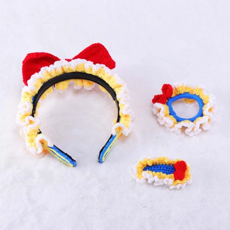 4Pcs Princess Hair Set Knitted Handmade Bowtie Woven Hairpins Barrettes Headband Scrunchies Princess Hair Jewelry Girls
4Pcs Princess Hair Set Knitted Handmade Bowtie Woven Hairpins Barrettes Headband Scrunchies Princess Hair Jewelry Girls