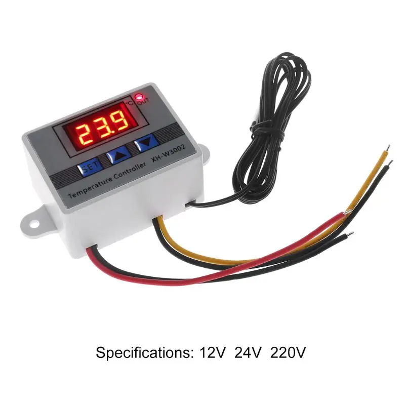 12V 24V 220V W3002 Digital Temperature Controller 10A LED Thermostat Regulator U7EA
12V 24V 220V W3002 Digital Temperature Controller 10A LED Thermostat Regulator U7EA