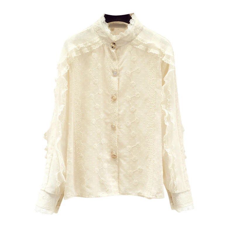 COIGARSAM Vintage Full Sleeve Shirt Womens tops New Spring Summer Lace Patchwork Loose Women shirts Apricot White 407
COIGARSAM Vintage Full Sleeve Shirt Womens tops New Spring Summer Lace Patchwork Loose Women shirts Apricot White 407