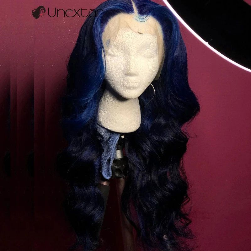 Unextar 180 Density Lace Part Wig Transparent Lace Wigs 13×4 Blue Wave Wig Brazilian Colored Human Hair Wigs for Women
Unextar 180 Density Lace Part Wig Transparent Lace Wigs 13×4 Blue Wave Wig Brazilian Colored Human Hair Wigs for Women
