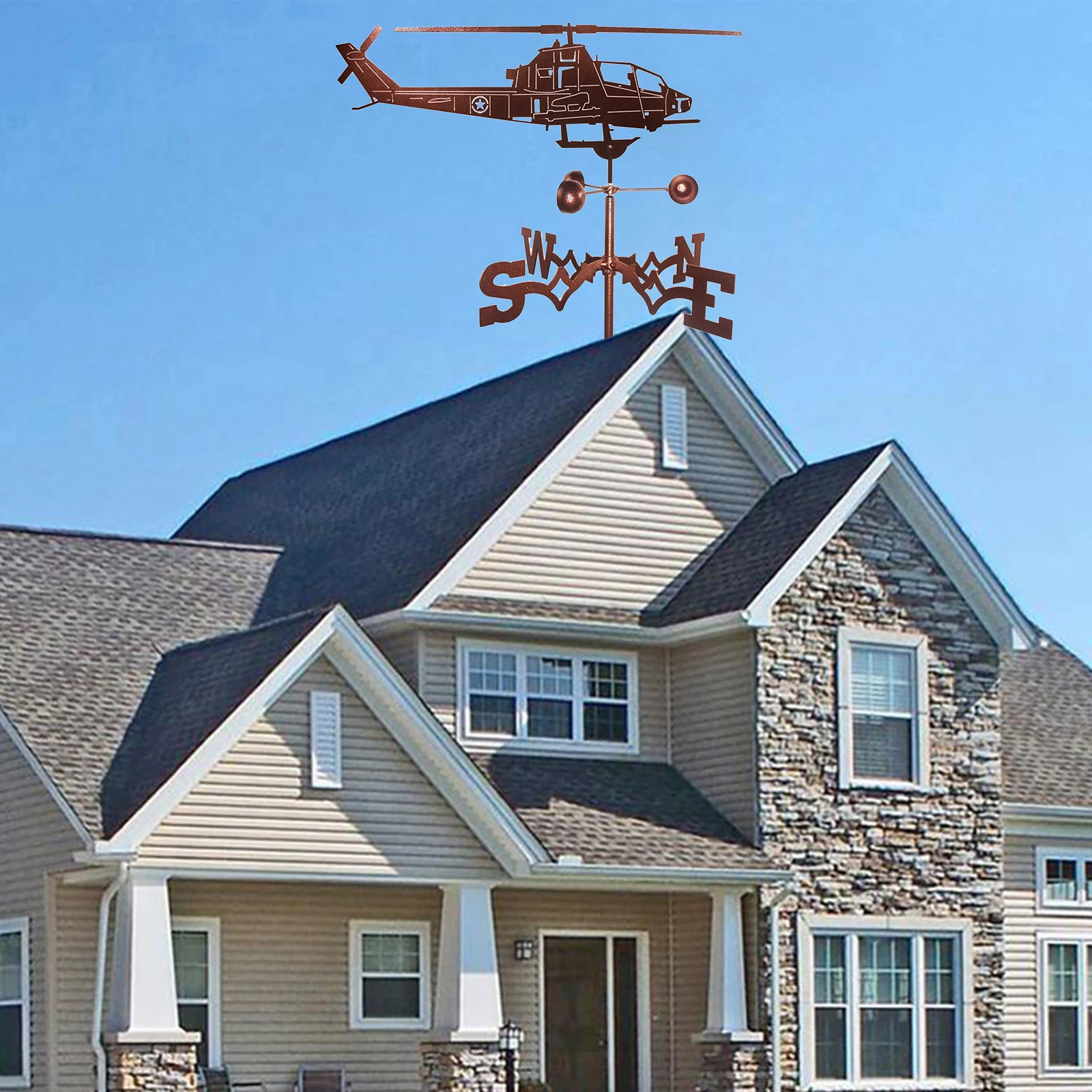 Classic Helicopter Wind Direction Indicator Kit Outdoor Metal Bracket Weather Vane Iron Crafts Retro Garden Stake Yard Decor
Classic Helicopter Wind Direction Indicator Kit Outdoor Metal Bracket Weather Vane Iron Crafts Retro Garden Stake Yard Decor