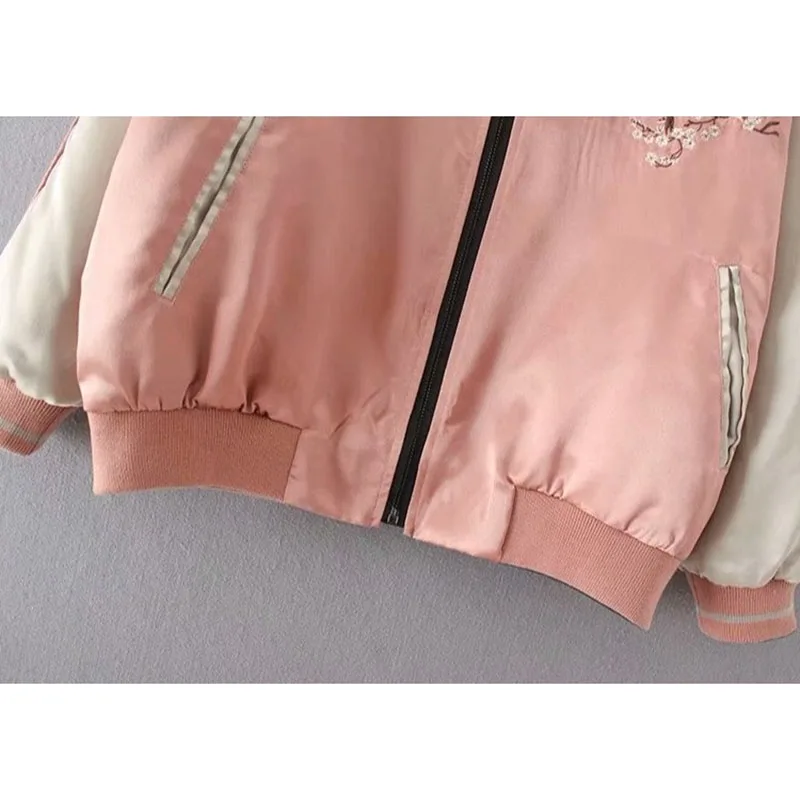 Two-sided Baseball Jacket Autumn Fashion Stand collar Vintage Crane Embroidery Loose High-quality Bomber Jacket Female Outerwear
Two-sided Baseball Jacket Autumn Fashion Stand collar Vintage Crane Embroidery Loose High-quality Bomber Jacket Female Outerwear