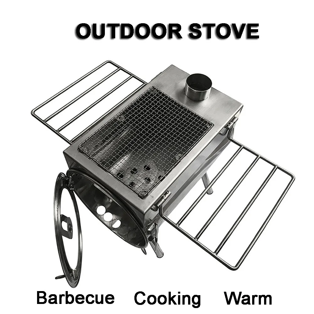 Outdoor Stove Stainless Steel Wood Stove Multipurpose Camping Supplies Heating Stove Survival Burner Cookware Heater in Tent
Outdoor Stove Stainless Steel Wood Stove Multipurpose Camping Supplies Heating Stove Survival Burner Cookware Heater in Tent