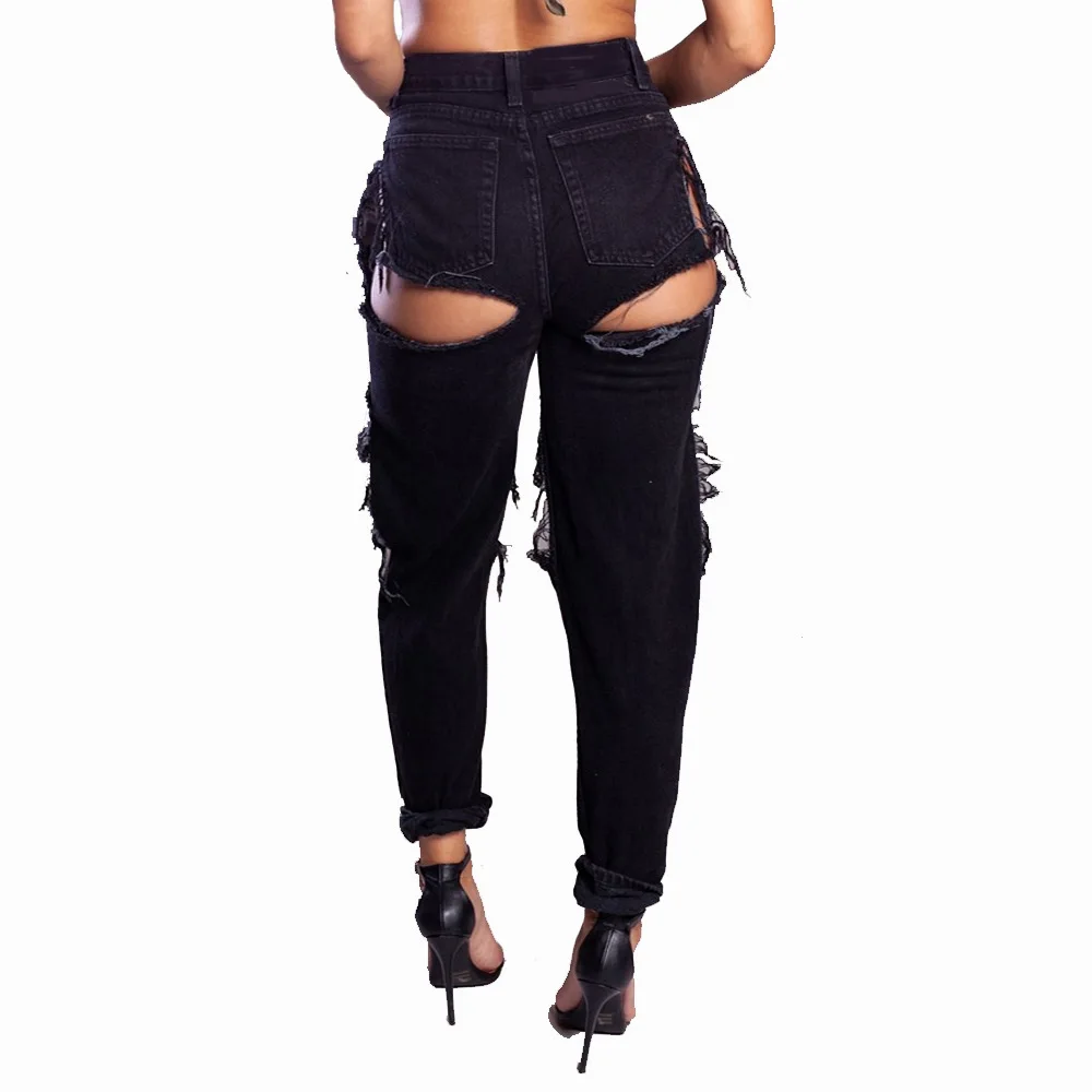 Europe and America sexy hole solid color jeans fashion casual fringe button women's Leggings Pants
Europe and America sexy hole solid color jeans fashion casual fringe button women's Leggings Pants