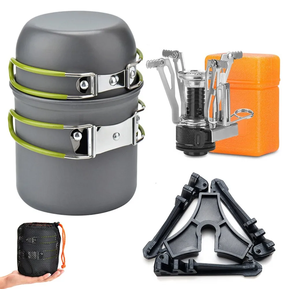 Outdoor Camping Portable Cooking Set Aluminum Pans Pots And Stove Tank Bracket For Outdoor Picnic Hiking BBQ Picnic
Outdoor Camping Portable Cooking Set Aluminum Pans Pots And Stove Tank Bracket For Outdoor Picnic Hiking BBQ Picnic