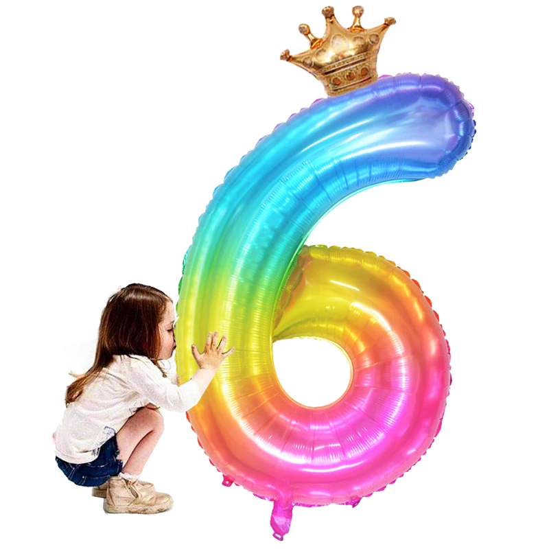 Giant Big 40inch Helium Number Foil Balloon Air Rainbow Digit Figure Globos Crown Birthday Party Decorations Kids
Giant Big 40inch Helium Number Foil Balloon Air Rainbow Digit Figure Globos Crown Birthday Party Decorations Kids