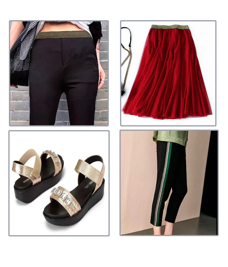 Silver Wire Gold Wire Wide Flat High Density Elastic Thickened Elastic Belt Clothing Waistband Decoration DIY
Silver Wire Gold Wire Wide Flat High Density Elastic Thickened Elastic Belt Clothing Waistband Decoration DIY