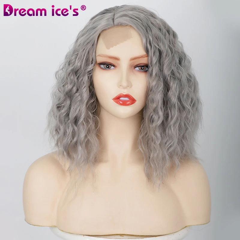 Short Synthetic Lace Grey Bob Deep Wave Curly Wig for White Women Natural Heat Resistant Fibre Female Cosplay Daily Dream Ice's
Short Synthetic Lace Grey Bob Deep Wave Curly Wig for White Women Natural Heat Resistant Fibre Female Cosplay Daily Dream Ice's