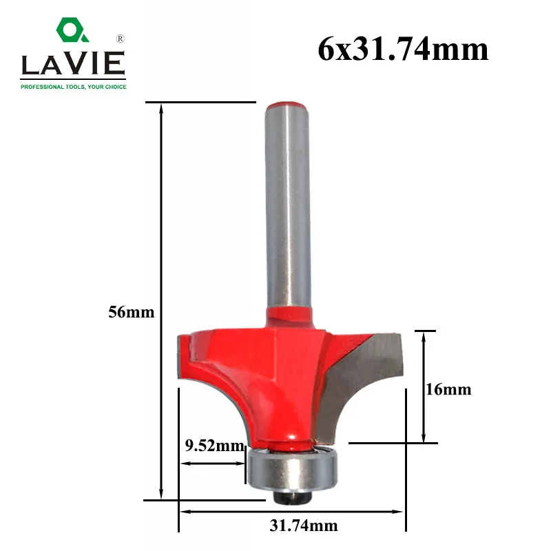 5pcs 6mm 1/4" Shank Corner Round Over Router Bit with Bearing Cleaning Flush Milling Cutter for Wood Woodworking Tool MC01065 
5pcs 6mm 1/4" Shank Corner Round Over Router Bit with Bearing Cleaning Flush Milling Cutter for Wood Woodworking Tool MC01065