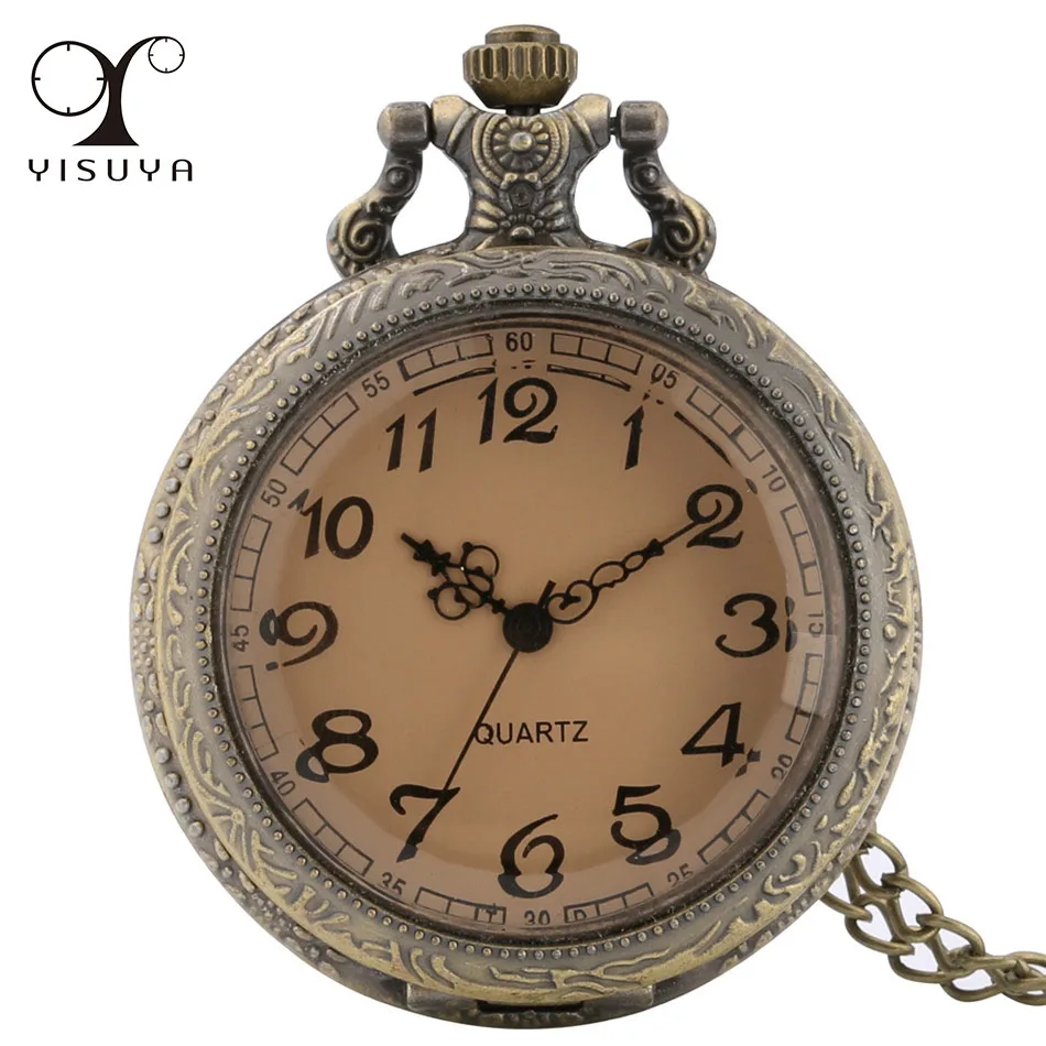Coffee Glass Arabic Numerals Black Analog Display Quartz Necklace Pocket Watch Antique Bronze Pendant Clock Gifts Men Women
Coffee Glass Arabic Numerals Black Analog Display Quartz Necklace Pocket Watch Antique Bronze Pendant Clock Gifts Men Women