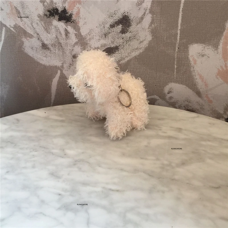 Пушистая милая плюшевая игрушка для маленькой собаки подарок-10 см брелок цепочка