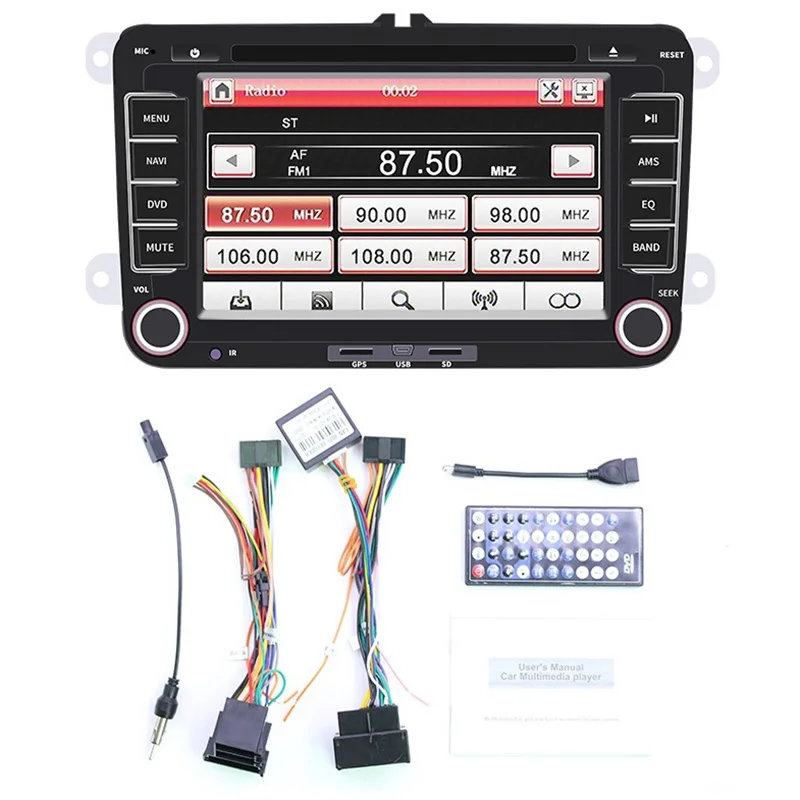 7-дюймовый автомобильный мультимедийный Dvd Gps Bluetooth навигация Радио стерео плеер