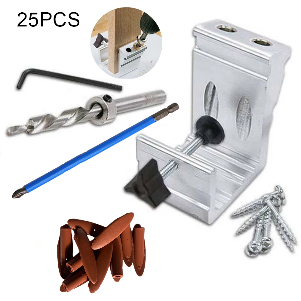 25pcs /set Pocket Hole Jig Tool System Woodworking Screw Drill Woodworking Tool Rubber Stopper 2020 New
25pcs /set Pocket Hole Jig Tool System Woodworking Screw Drill Woodworking Tool Rubber Stopper 2020 New