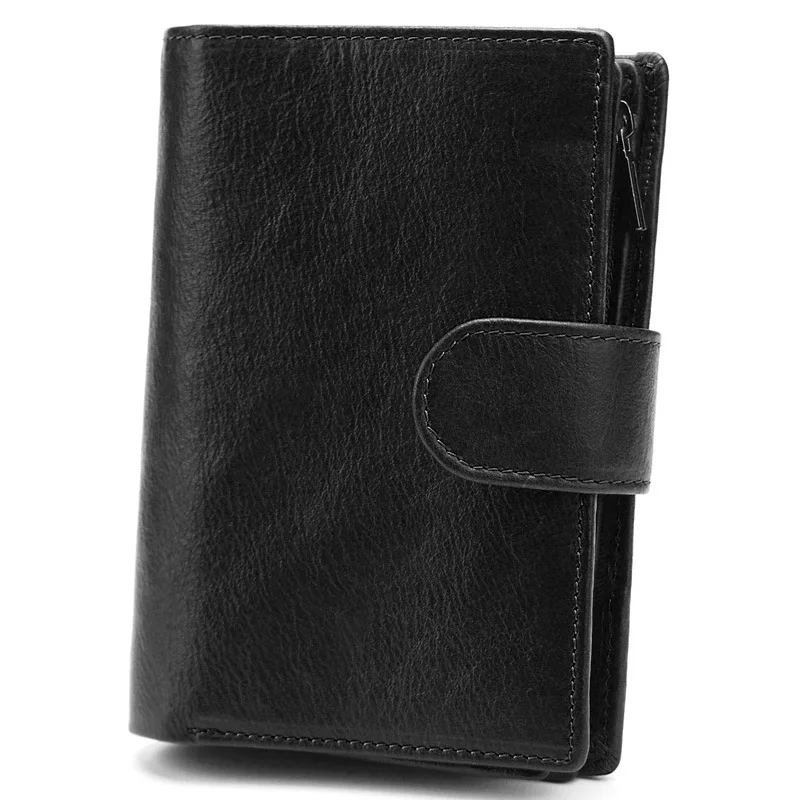 

New leather passport bag men's hand wallet multi-function first layer cowhide document bag large capacity short paragraph