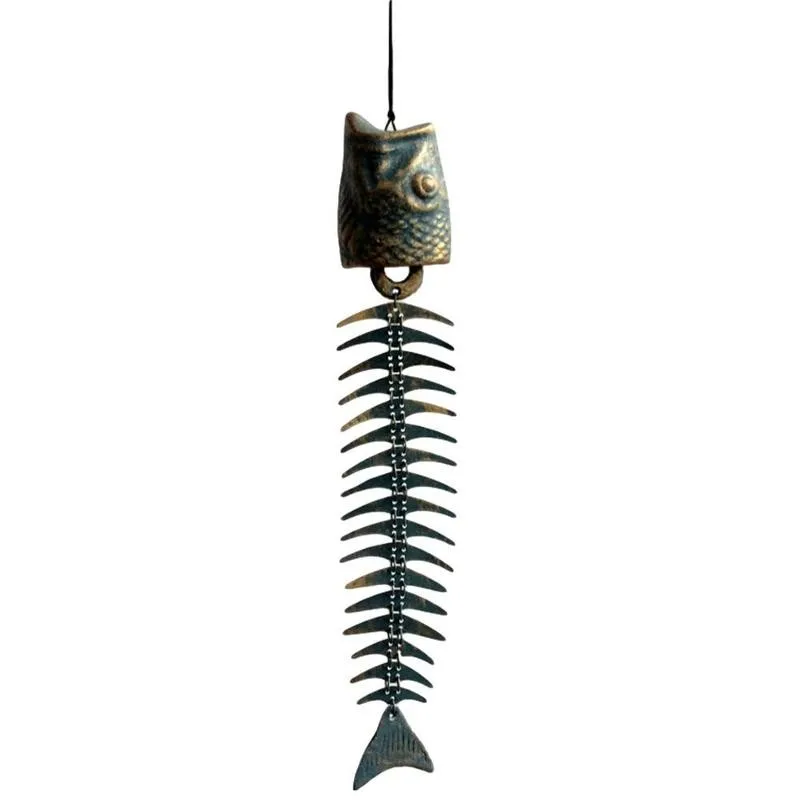 Metal Cast Iron Fish Bone Creative Wind Chimes Lucky Bell Hanging Decor Creative Garden Decoration
Metal Cast Iron Fish Bone Creative Wind Chimes Lucky Bell Hanging Decor Creative Garden Decoration
