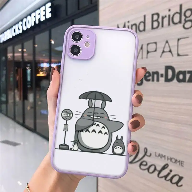 Cartoon cute Totoro Miyazaki Hayao Phone Case Matte Transparent for iPhone 7 8 11 12 s mini pro X XS XR MAX Plus cover funda
Cartoon cute Totoro Miyazaki Hayao Phone Case Matte Transparent for iPhone 7 8 11 12 s mini pro X XS XR MAX Plus cover funda